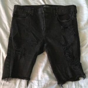 PAC sun Black Jean ripped shorts